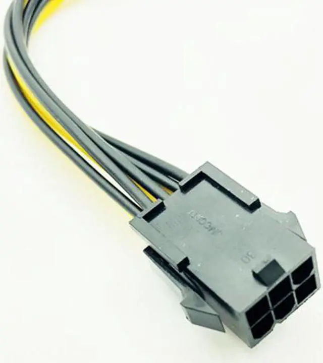 Alt view image 5 of 6 - 10pcs/lot 6 Pin Feamle to 8 Pin Male PCI Express Power Converter Cable for BTC CPU Video Graphics Card 6Pin to 8Pin PCIE 20cm