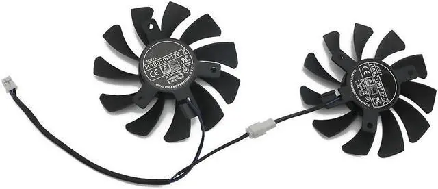 Alt view image 4 of 4 - 75MM HA8010H12F-Z Cooler Fan Replacement GTX1650 For MSI GeForce GTX 1650 SUPER VENTUS XS Graphics Card Fans
