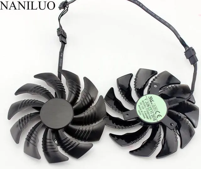 Alt view image 3 of 6 - T129215SU GV-RX570/RX580 GAMING GV-RX470 WF2/RX480 WF2 88MM Fan For Gigabyte Cards Cooling Fan