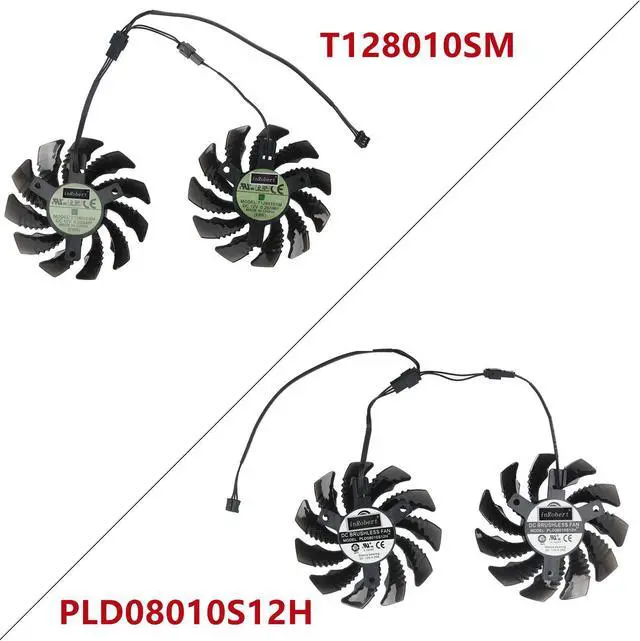 Alt view image 2 of 4 - 78MM T128010SM PLD08010S12H GTX960 FAN 12V 3Pin 2Pin Cooling Fan GV-N960OC For Gigabyte GTX 960 Graphics Video Card Cooler Fans