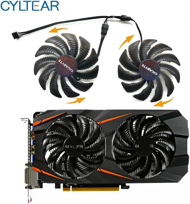 Main image of 88MM PLD09210S12HH T129215SU 4Pin Cooler Fan For Gigabyte GeForce GTX1060 1070 GTX 1050ti GTX 960 RX570 RX470 Graphics Card