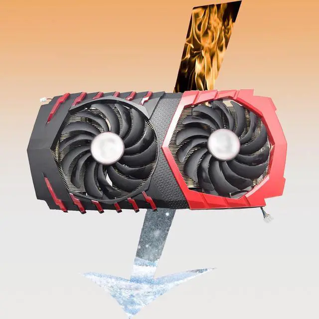 Main image of 2PCS PLD10010S12HH 4PIN FOR MSI Radeon R9 RX470 480 570 580 GTX1080Ti 1080 1070 1060 GAMING Graphics Card Cooler Fan