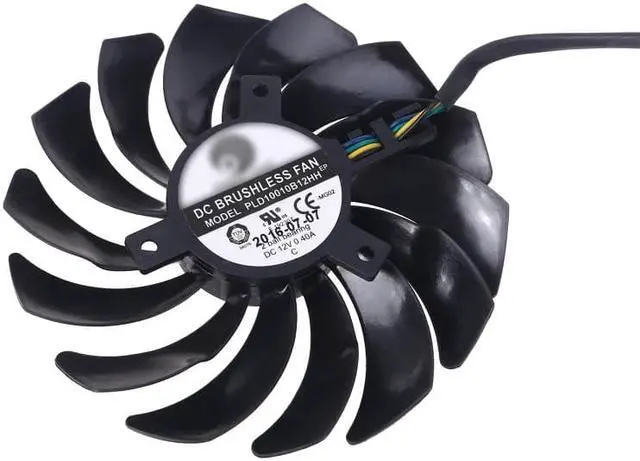 Alt view image 5 of 6 - 2PCS PLD10010S12HH 4PIN FOR MSI Radeon R9 RX470 480 570 580 GTX1080Ti 1080 1070 1060 GAMING Graphics Card Cooler Fan