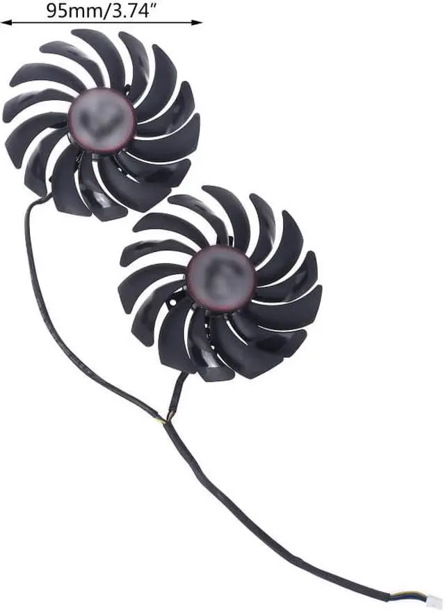 Alt view image 6 of 6 - 2PCS PLD10010S12HH 4PIN FOR MSI Radeon R9 RX470 480 570 580 GTX1080Ti 1080 1070 1060 GAMING Graphics Card Cooler Fan