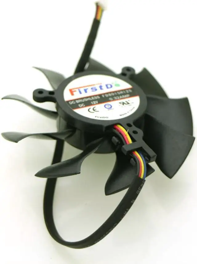 Alt view image 3 of 5 - FD8015H12S 75mm VGA Fan For Sapphire HD6850 HD4860 HD5850 HD4890 Graphics Card Cooling Fan 4Pin