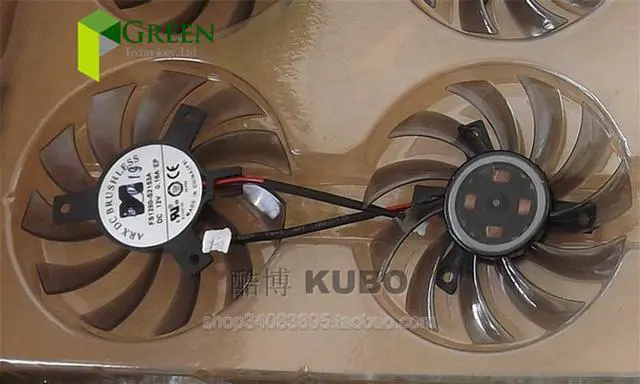 Alt view image 3 of 6 - ARX FS1280-S2153A 12V 0.16A 75mm VGA Fan Diameter 39/40mm Hole Pitch For Gigabyte GT240 GTX460 560 430 440 440 Graphics card fan eokCXOY