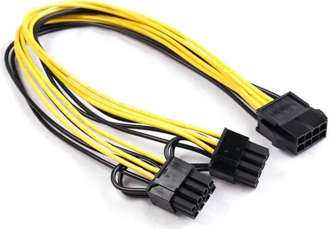 Alt view image 3 of 6 - 10pcs 8 Pin PCI Express to Dual PCIE 6+2 Pin Power Cable Motherboard Graphics Card PCI-E GPU Power Data Cable 21/50cm Splitter