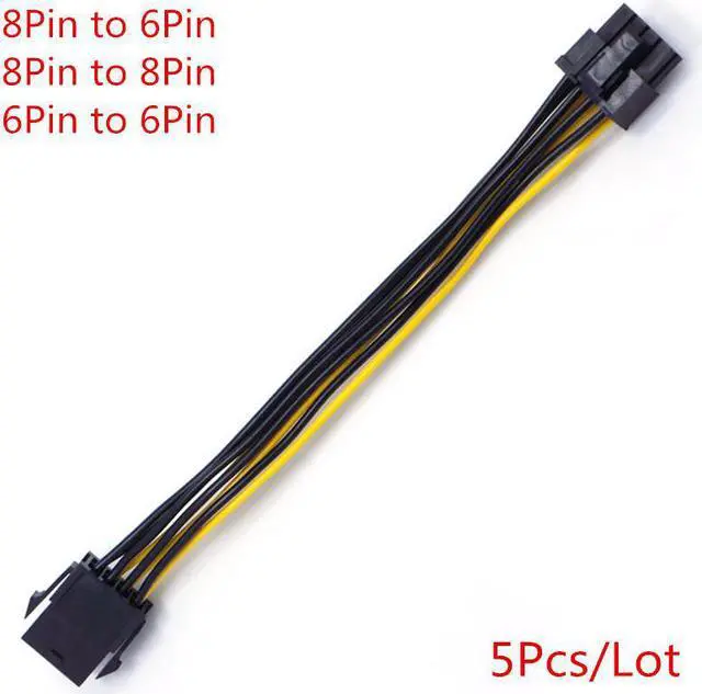 Main image of 10Pcs PCI-e PCIe Graphics card 6Pin Female to GPU 8Pin Male Conversion Cable ATX 6Pin to PCI express 8Pin Power Supply Cable