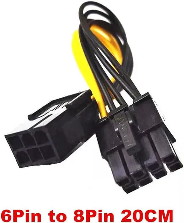 Alt view image 2 of 4 - 10Pcs PCI-e PCIe Graphics card 6Pin Female to GPU 8Pin Male Conversion Cable ATX 6Pin to PCI express 8Pin Power Supply Cable