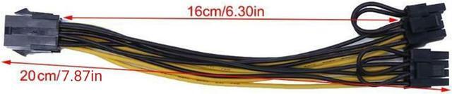 Alt view image 6 of 6 - 10pcs PCI-E 6-pin to Dual 6+2-pin Power Splitter Cable BTC Motherboard Graphics Card PCI Express GPU Adapter Supply Cable