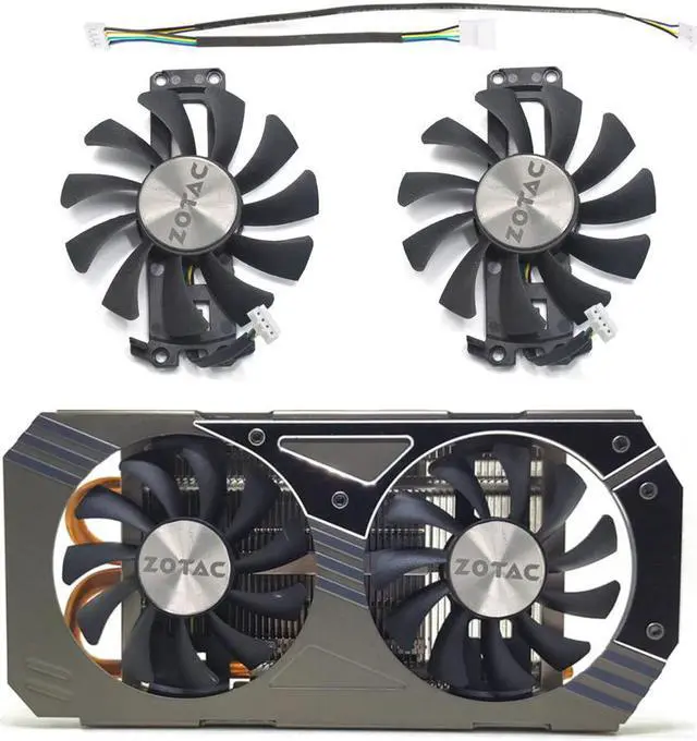 Main image of 75mm Cooling Fan GA81S2U 12V 0.38A 75mm 4Pin Fan For ZOTAC GTX950 GTX960 GTX1060 4G PCI-EDC Graphics Card Fan