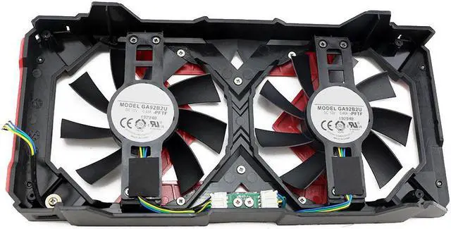 Alt view image 4 of 4 - GA92B2U RX570 RX580 Cooler Fan for DATALAND Radeon RX 580 590 X-Seri Graphics Card Cooling Fan