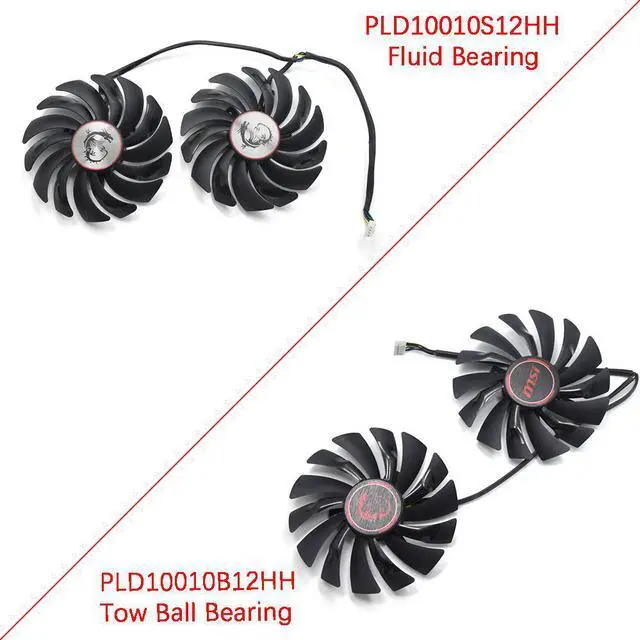 Alt view image 2 of 3 - 95MM PLD10010B12HH PLD10010S12HH Cooler Fan For MSI Radeon R9 380 Armor 2X GTX 1060 1070 1080 TI RX 470 570 RX580 Gaming Card