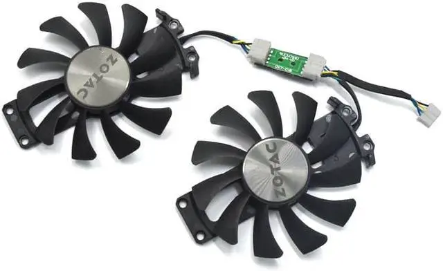 Alt view image 4 of 5 - 2pcs/lot GA81S2U 12V 0.38A 75mm 4Pin Apistek Cooler Fan For ZOTAC GTX960 4G PCI-EDC Graphics Card Fan