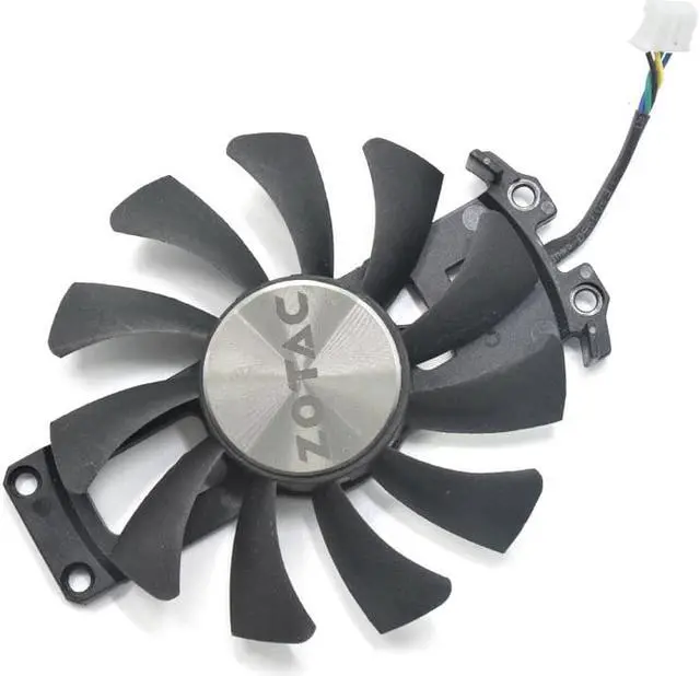 Alt view image 3 of 5 - 2pcs/lot GA81S2U 12V 0.38A 75mm 4Pin Apistek Cooler Fan For ZOTAC GTX960 4G PCI-EDC Graphics Card Fan