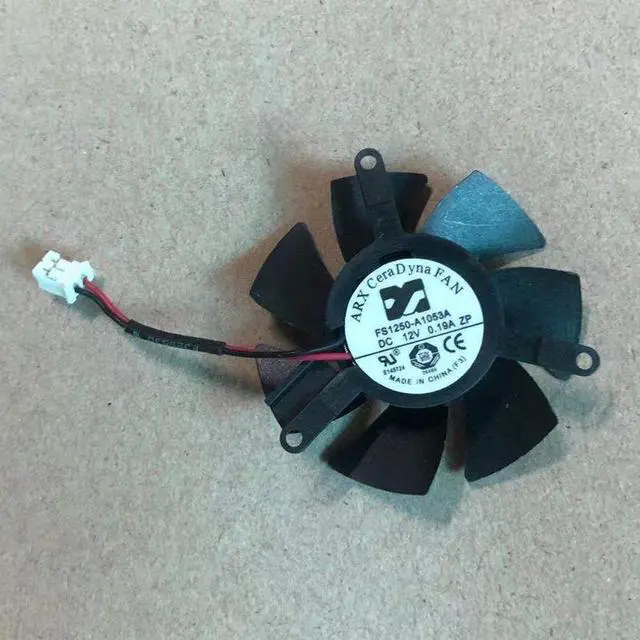 Alt view image 6 of 6 - 2pin 3pin 45mm 0.19A FS1250-A1053A GPU VGA Video Cooler Graphics Card For Gigabyte GTX 1650 GTX1650 D6 OC Low Profile 4G Cards