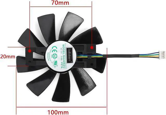 Alt view image 3 of 4 - GAA8B2U GAA8S2U 10cm 4Pin Graphics Card Fan Replacement For Sapphire NITRO Radeon R9 380 380X Video Card Cooler