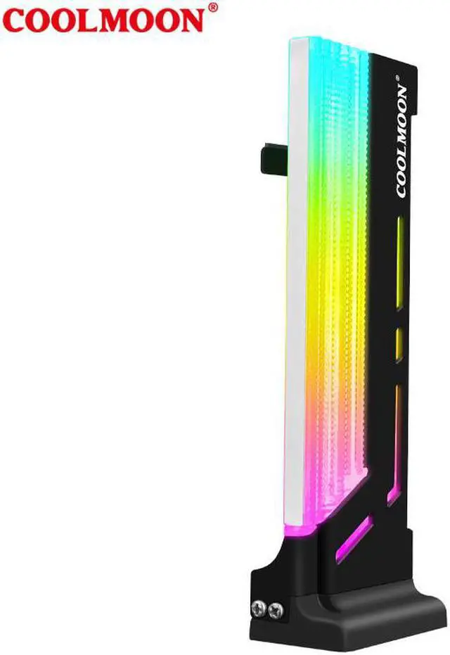Alt view image 6 of 6 - 5V3Pin ARGB Graphics Card Bracket Magnet Holder Jack Desktop Computer PC Case Video Card GPU Water Cooling Kit Support Stand