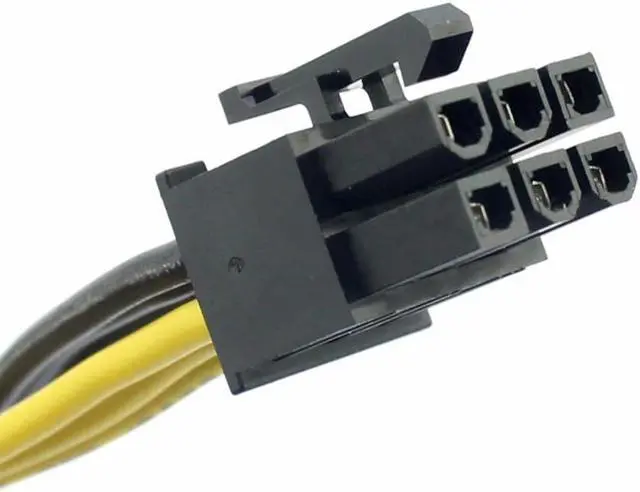 Alt view image 6 of 6 - 5pcs PCI-E 6Pin to Dual 6+2-pin Power Cable 70cm 18AWG Graphics Card 6Pin to Dual 8Pin PCIE 70cm PCI Express GPU Power Splitter