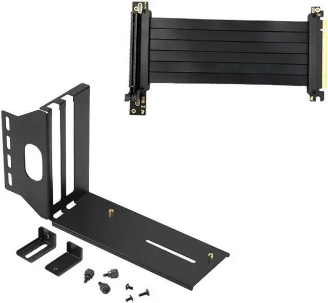 Main image of VGA Graphics Video Card Vertical Mounting Bracket Extension Cable Set 90Degree 20CM Extension Cable for 3.0 Graphics Cards ATX 20cm