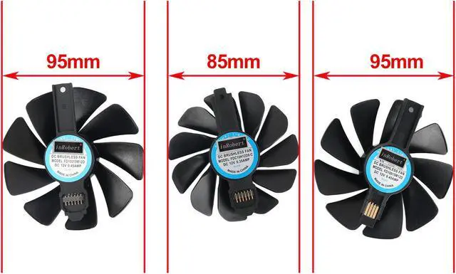 Alt view image 2 of 3 - 3PCS FD10015M12D FDC10H12D9-C 95mm 85mm RX5700 ARGB Cooler Fan For Sapphire RX 5700 XT 8GB NITRO+ Special Edition Video Card