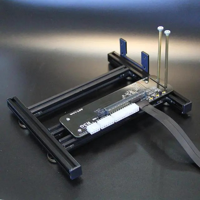 Alt view image 4 of 6 - DIY external graphics card base Graphics card holder with power base for ATX SFX PSU aluminum frame support ADT R43SG/R43SG-TU