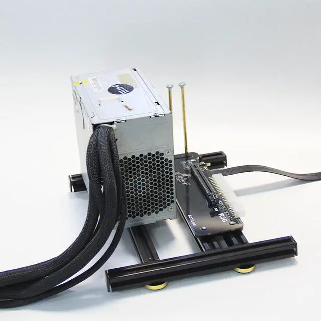 Alt view image 2 of 6 - DIY external graphics card base Graphics card holder with power base for ATX SFX PSU aluminum frame support ADT R43SG/R43SG-TU