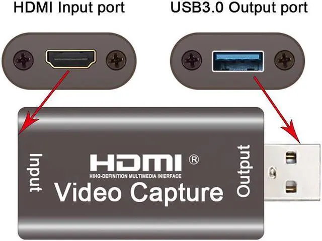 Alt view image 3 of 7 - 1080P USB 3.0 HDMI Capture Card Video Recording Box for Game DVD Camcorder Camera Live Streaming Video Conference Online Teaching Portable USB HD Video Capture Card