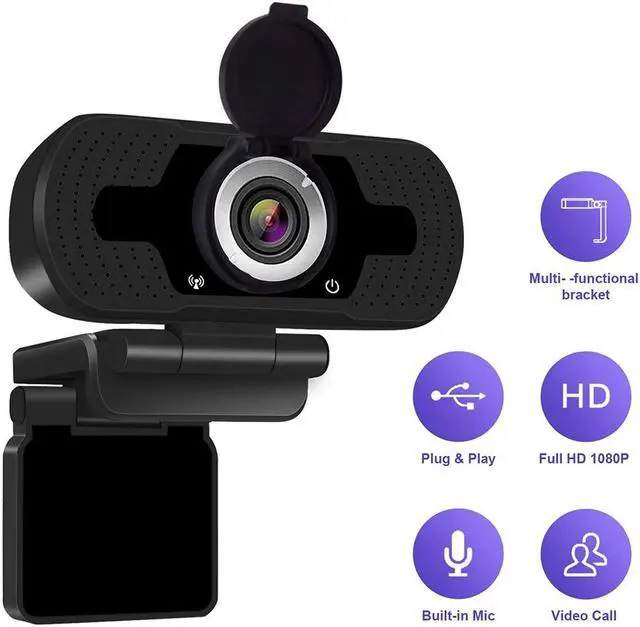 Main image of 1080P Webcam, HD PC Webcam USB Mini Computer Camera Built-in Microphone - USB Web Camera for Live Streaming, Video Calling and Recording - Computer PC Desktop Laptop with 110° Wide View Angle