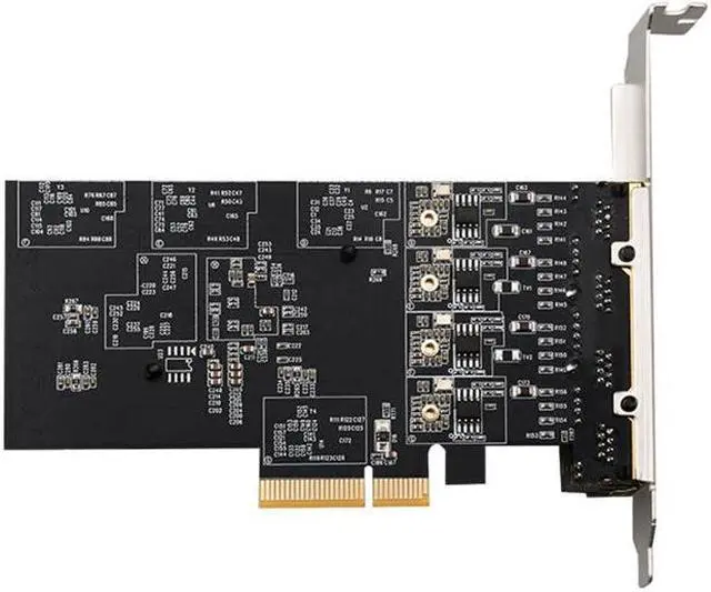 Alt view image 4 of 5 - 2.5Gbps Network Adapter Card Realtek RTL8125B Ghip PCIE Gigabit Ethernett Adapter Card 4 RJ45 Connectors