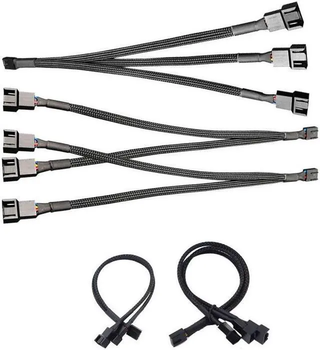Alt view image 3 of 4 - 10.6" 4Pin/3Pin Computer Case Fan Power Splitter Cable Extension cable For Desktop PC Motherboard PWM Chassis Fan - F/M Female to Male