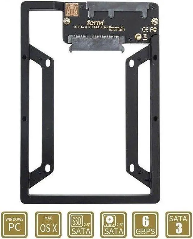 Alt view image 2 of 7 - 2.5'' SSD & SATA Hard Drive to Desktop 3.5'' SATA Bay Converter Adapter Mounting Kit
