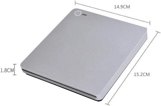 Alt view image 6 of 7 - External DVD Drive for Laptop, Portable High-Speed Touch Eject Type C USB-C & USB 3.0 CD Burner/DVD Reader Writer for PC Desktops, Compatible with Windows/Mac OSX/Linux