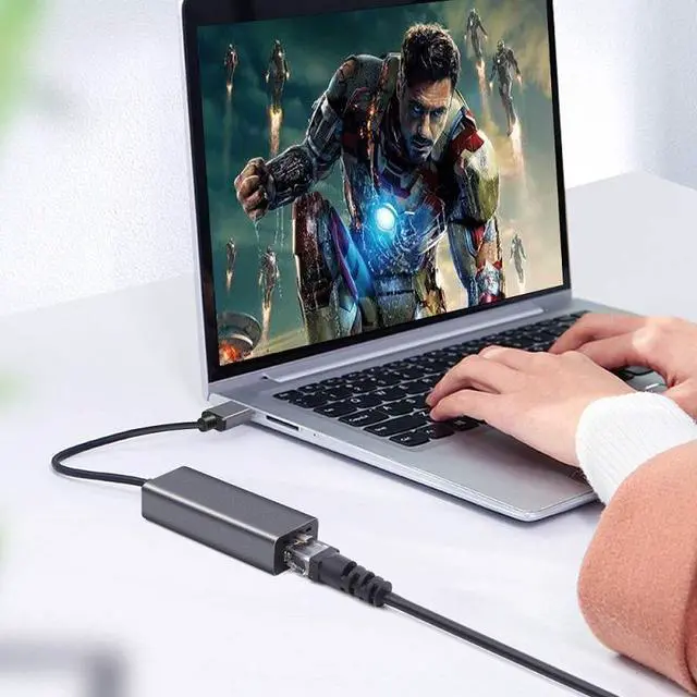Alt view image 4 of 7 - Network Adapter USB 3.0 to Ethernet RJ45 LAN Gigabit Adapter for 10/100/1000 Mbps USB Ethernet Adapter Compatible with Mac OS X, Linux, Chrome OS, Windows 10/8.1/8/7/XP/Vista