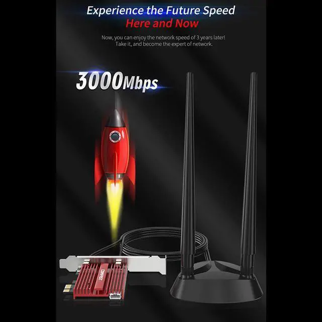 Alt view image 3 of 7 - Dual band 3000Mbps Wifi 6 AX200NGW PCI-E 1X Wireless Adapter 2.4G/5Ghz 802.11ac/ax Bluetooth 5.0 For Win10 AX200 WiFi Network Card