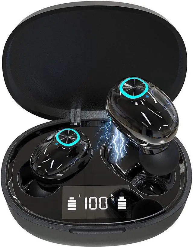 Main image of Wireless Headphones, Bluetooth 5.0 Earphones with Premium Sound/Stable Signal/Power Display/ 24Hrs Playtime/ IPX8 Waterproof/CVC 8.0 Noise Reduction, Wireless Earbuds for Sports and Work