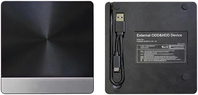 Alt view image 6 of 7 - [Upgraded Model] External DVD Drive for Laptop, Portable High-Speed USB-C & USB 3.0 CD Burner/DVD Reader Writer for PC Desktops, Compatible with Windows/Mac OSX/Linux (USB C & USB 3.0)