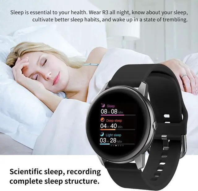 Alt view image 3 of 6 - Smart Watches for Android IOS Phones,Fitness Tracker with Heart Rate Blood Pressure Monitor Message Call Notification IP68 Waterproof Pedometer 1.3" Full Touch Bluetooth Smartwatch for Men Women Kids