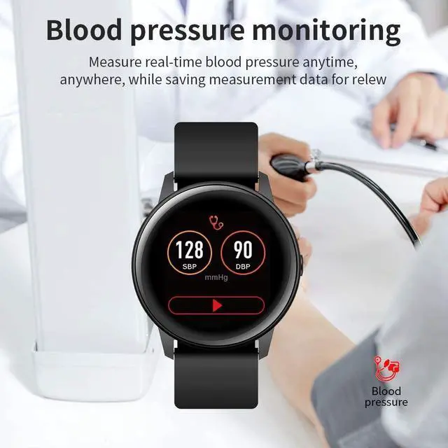 Alt view image 5 of 6 - Smart Watches for Android IOS Phones,Fitness Tracker with Heart Rate Blood Pressure Monitor Message Call Notification IP68 Waterproof Pedometer 1.3" Full Touch Bluetooth Smartwatch for Men Women Kids