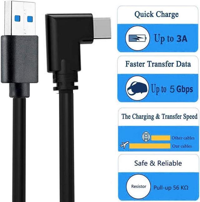 Alt view image 2 of 7 - USB A 3.0 to USB C Type C Quest Link Cable 16ft, Oculus Link Cable with Signal Booster, Streaming VR Game & Fast Charging USB C Cable Compatible for Oculus Quest1/Quest2 Headset and Gaming PC