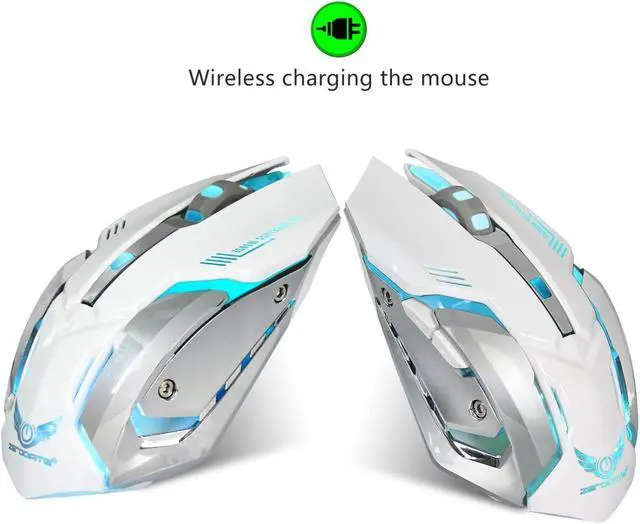 Alt view image 3 of 7 - Wireless Gaming Mouse, 2.4GHZ Rechargeable Wireless Computer Game Mice Built in with 600mAh Battery