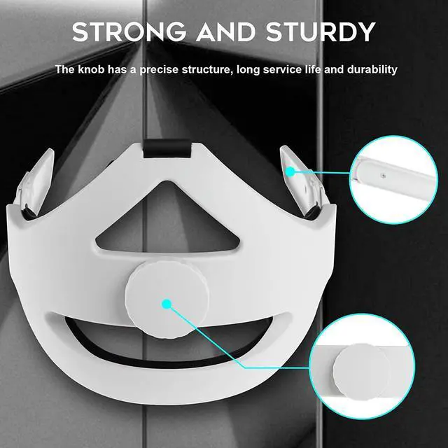 Alt view image 4 of 7 - Adjustable Headband Compatible for Oculus Quest 2 with Head Cushion, Replacement for Elite Strap Comfortable Protective Head Strap Reduce Pressure