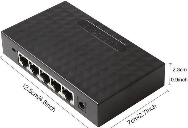 Alt view image 6 of 7 - 5-Port Gigabit Network Ethernet Switch 10/100/1000Mbps RJ45 Ports (Auto MDI/MDIX) Plug and Play Power Saving Desktop Switch