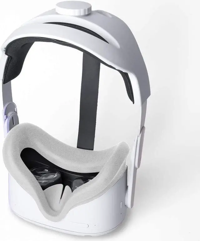 Alt view image 3 of 6 - VR Face Silicone Cover Mask for Oculus Quest 2 Headset Face Pad Cushion Sweatproof Washable Light Blocking Oculus Quest 2 Accessories