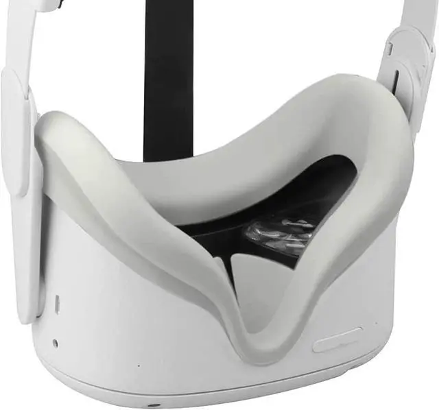 Alt view image 2 of 6 - VR Face Silicone Cover Mask for Oculus Quest 2 Headset Face Pad Cushion Sweatproof Washable Light Blocking Oculus Quest 2 Accessories