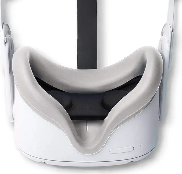 Alt view image 4 of 6 - VR Face Silicone Cover Mask for Oculus Quest 2 Headset Face Pad Cushion Sweatproof Washable Light Blocking Oculus Quest 2 Accessories