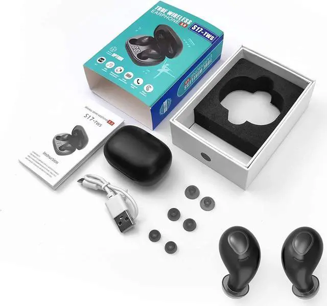 Alt view image 6 of 7 - Ture Wireless Earbuds, Bluetooth Headphones in Ear, CVC 8.0 Noise Cancelling, IPX7 Waterproof, 36H Playtimes Wireless Headphones with Mic and Mini Portable Digital Display Charging Case eokCXOY