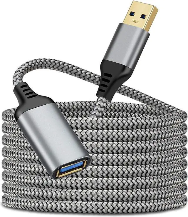 Main image of USB 3.0 Extension Cable 6.6FT, USB Type A Male to USB Female Extension Cord Full Metal housing Fast Data Transfer Compatible with USB Keyboard,Mouse,Flash Drive, Hard Drive (6.6feet, 2M)