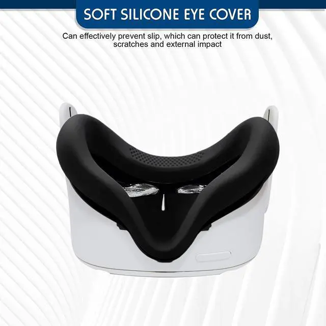 Alt view image 2 of 7 - for Oculus Quest 2 Silicone Accessories Set Includes Silicone Eye Cover Knuckle Straps Touch Controller Grip Cleaning Cloth Lens Protective Cover Compatible