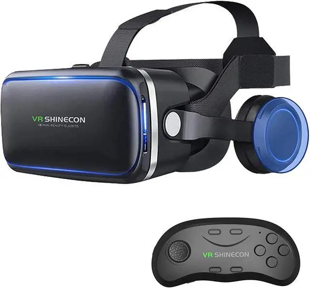 Main image of VR SHINECON Original 6.0 VR Headset Version Virtual Reality Glasses Stereo Headphones 3D Glasses Headset Helmets Support 4.7-6.53 inch Large Screen Smartphone (with Controller)